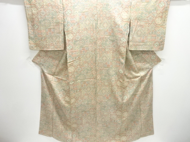 JAPANESE KIMONO / TSUMUGI / GEOMETRIC